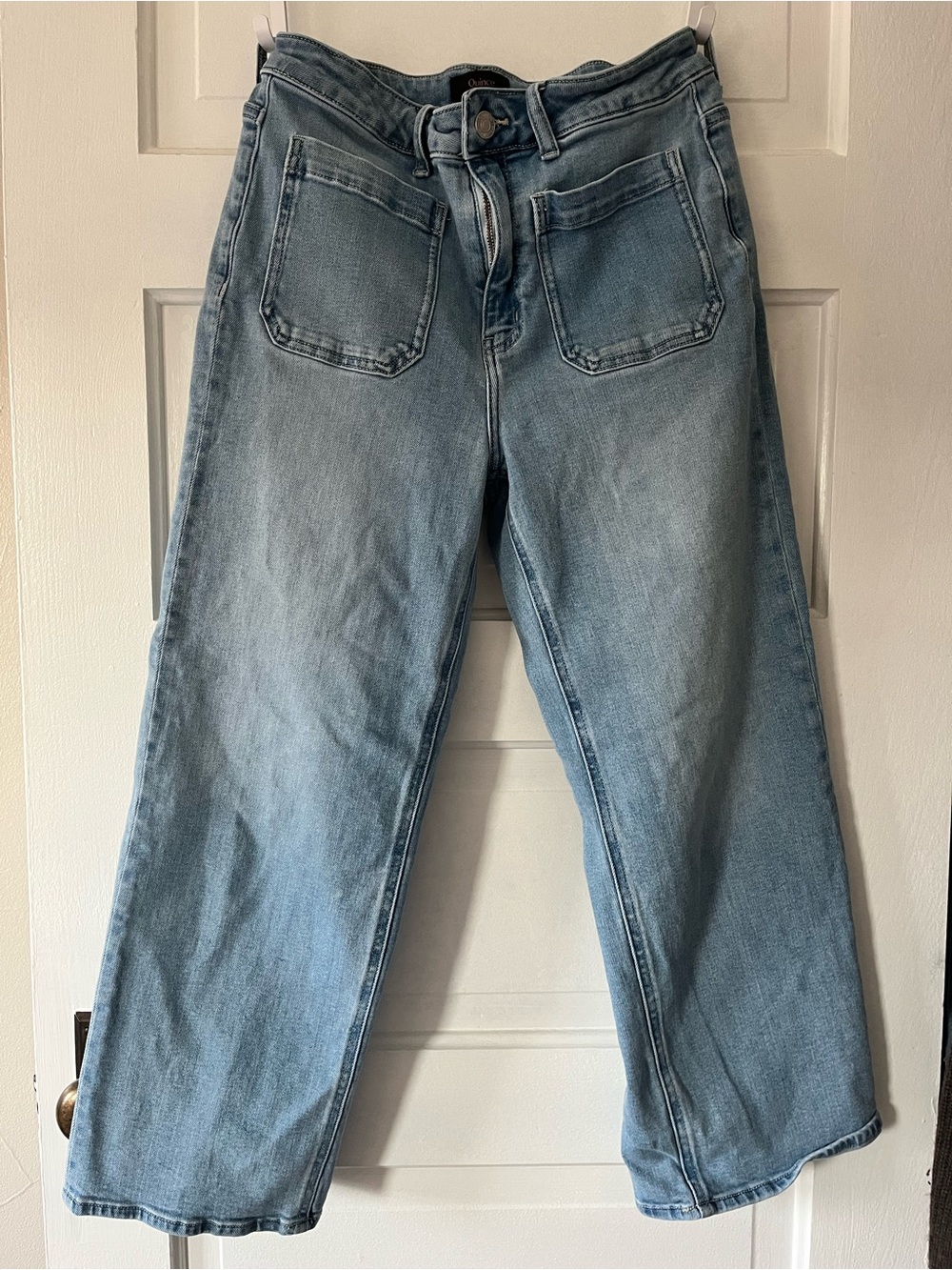 Quince Bella high rise patch pocket jeans